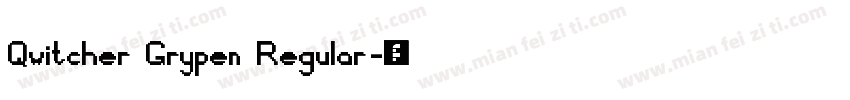 Qwitcher Grypen Regular字体转换